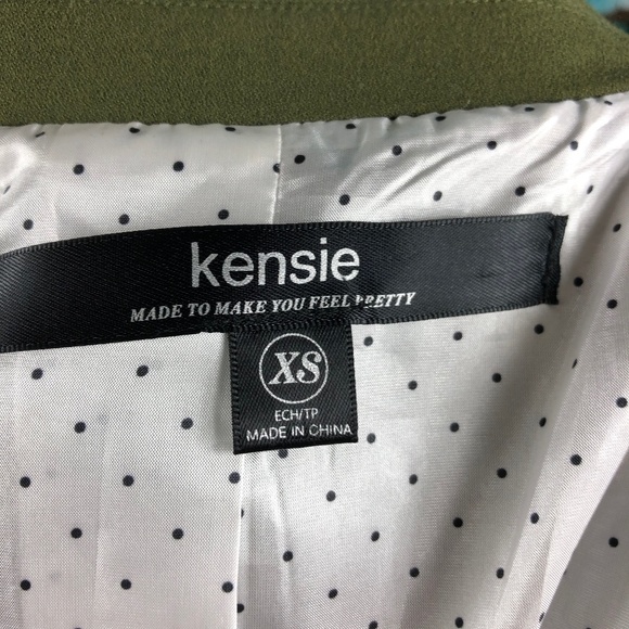 Stitch Fix Rebekah Olive Green Polka Dot Blazer - Picture 6 of 7